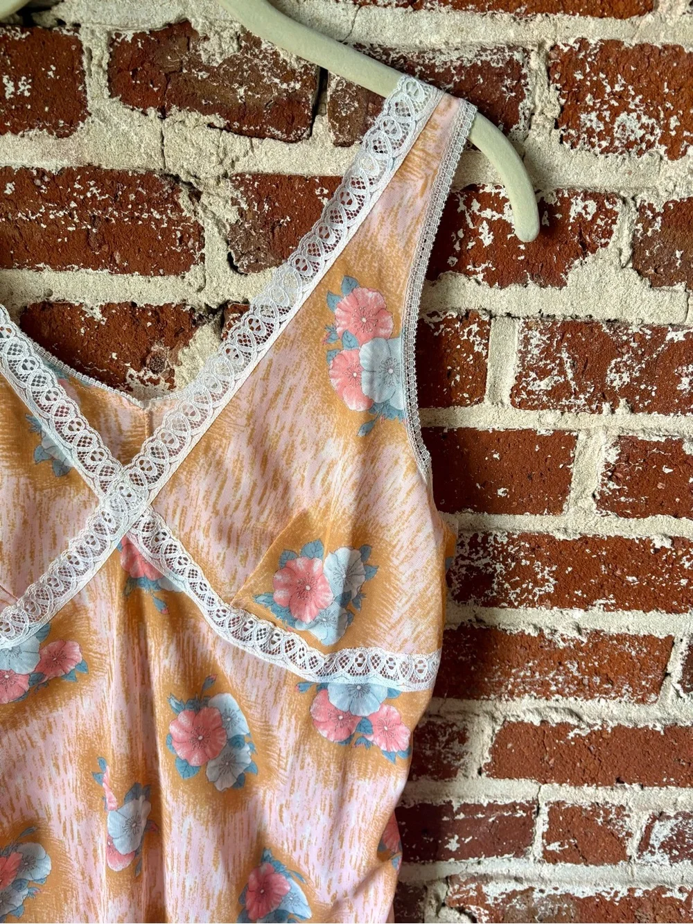 Vintage peach floral